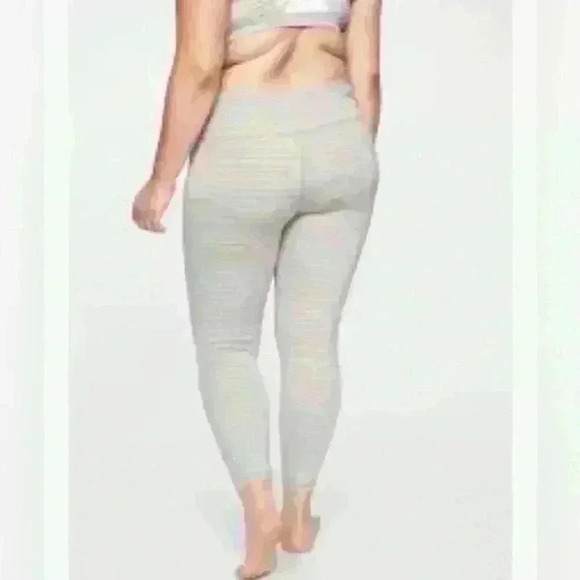 Athleta Gray Jacquard Highrise Chatturanga Textured Leggings Size Large - Picture 2 of 8